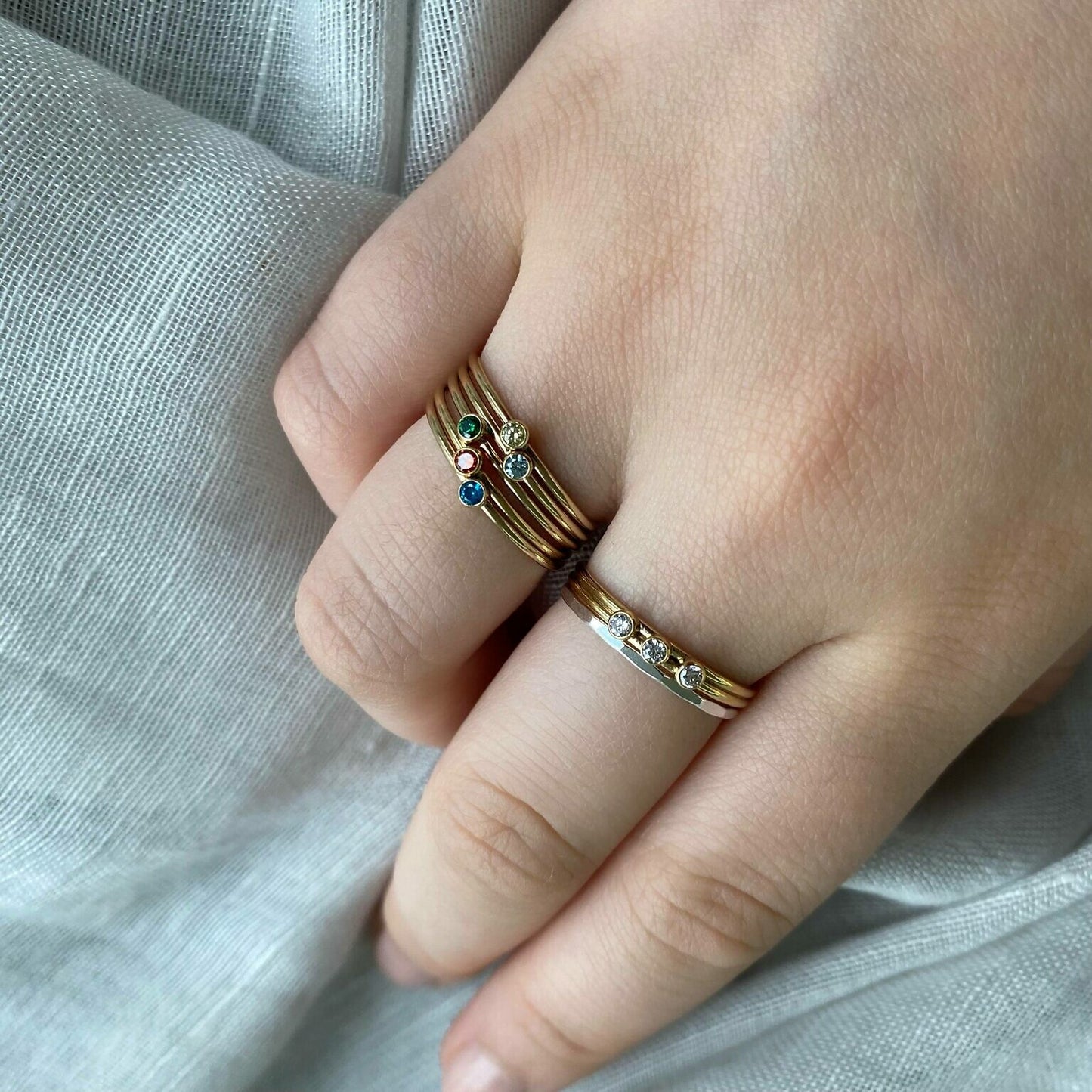 Sterling Silver September Stacking Ring
