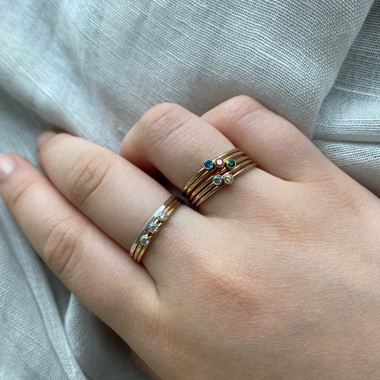 Sterling Silver June Stacking Ring