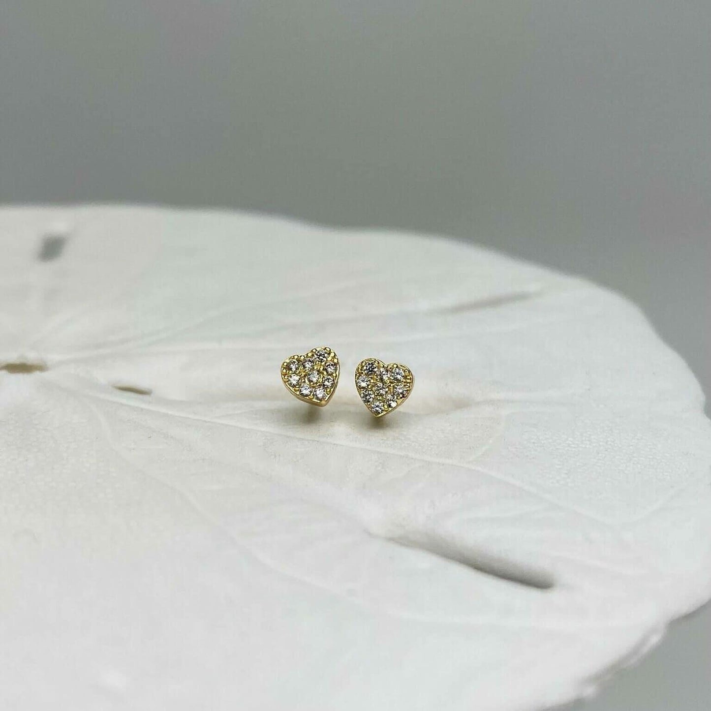 Gold Filled Heart Sparkle Stud- Child