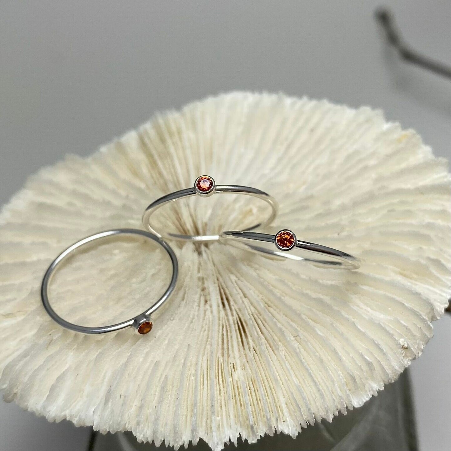Sterling Silver July Stacking Ring