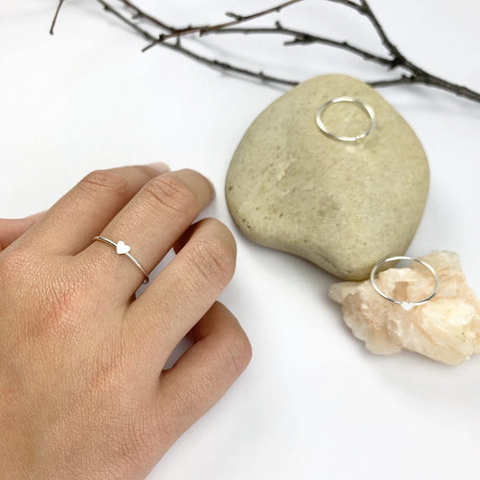 Sterling Silver Mini Heart Ring