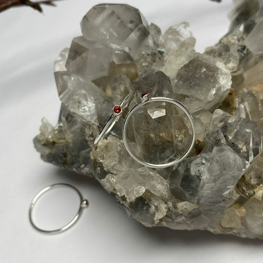 Sterling Silver January Stacking Ring