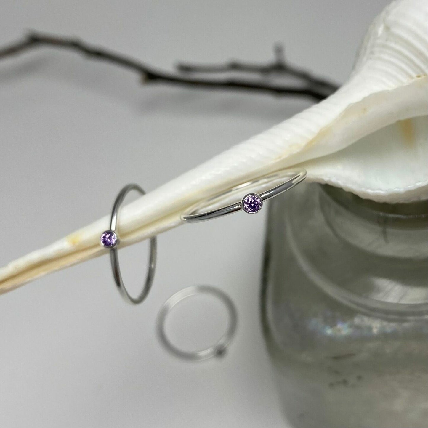 Sterling Silver June Stacking Ring