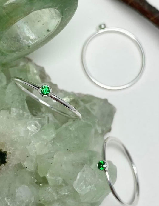 Sterling Silver May Stacking Ring