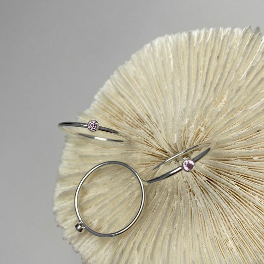 Sterling Silver October Stacking Ring