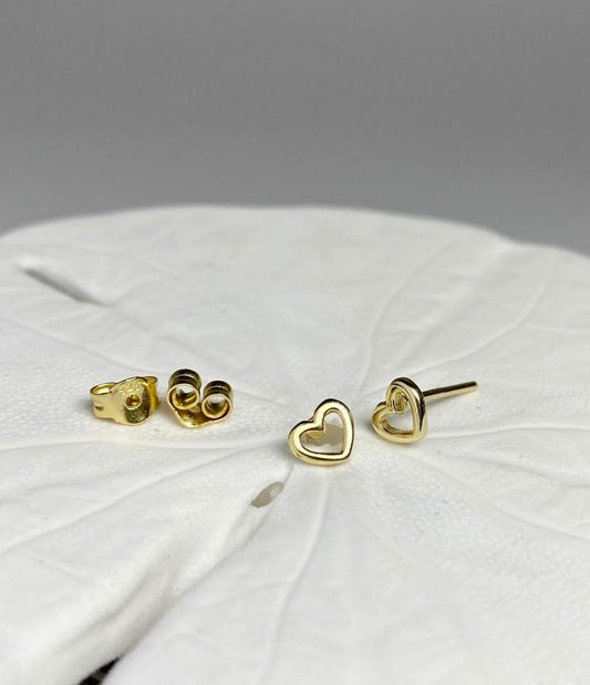 Gold Fill Heart Stud-Child