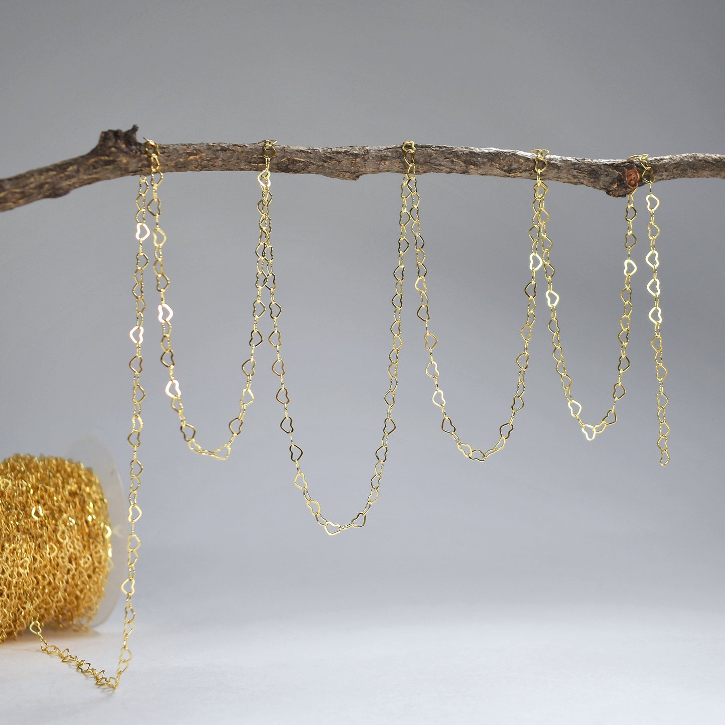 14kt Gold Filled 3mm Heart Chain